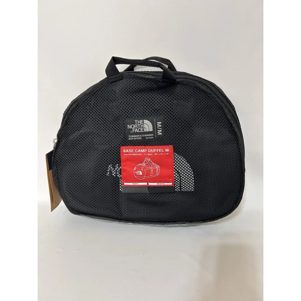 NWT $160 The North Face Base Camp Golden State Duffel Bag Black 71L M Travel